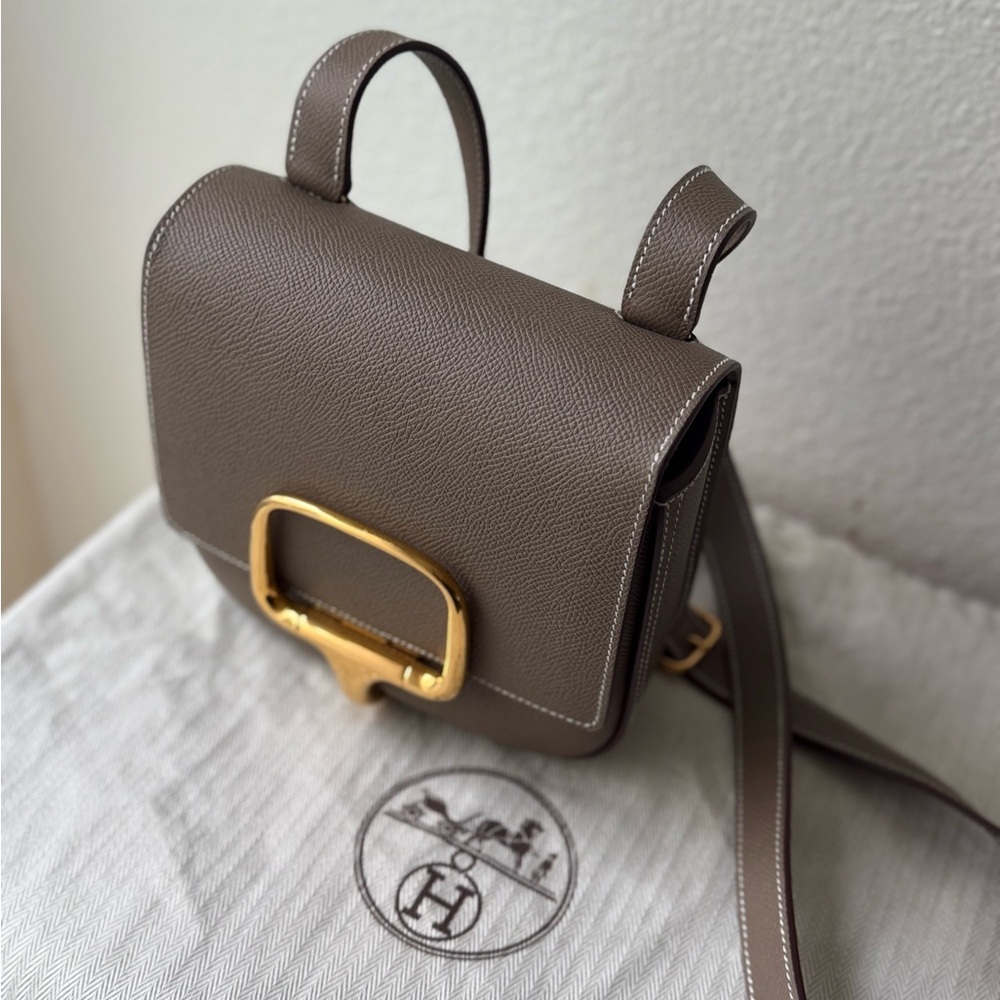 HERMES DELLA CAVALLERIA MINI BAG in EPSOM LEATHER with Gold HW - Picture 4 of 16